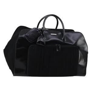 GUCCI Boston Bag Nylon Leather Black Silver 012 1553 0269 Auth ti3430